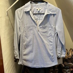 Quarter zip dress shirt